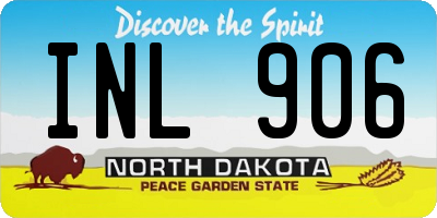 ND license plate INL906