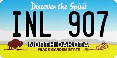 ND license plate INL907