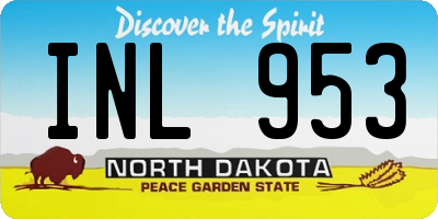 ND license plate INL953