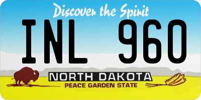ND license plate INL960