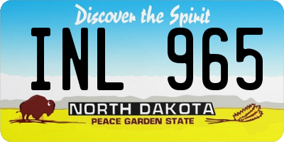 ND license plate INL965