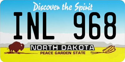 ND license plate INL968