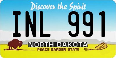 ND license plate INL991