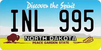 ND license plate INL995