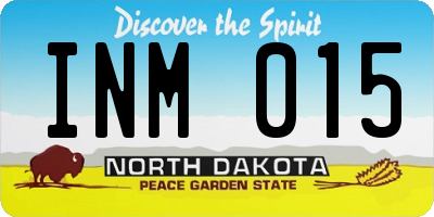 ND license plate INM015