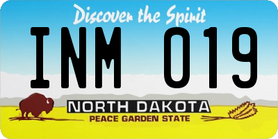 ND license plate INM019
