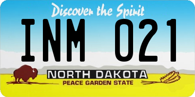ND license plate INM021