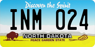 ND license plate INM024