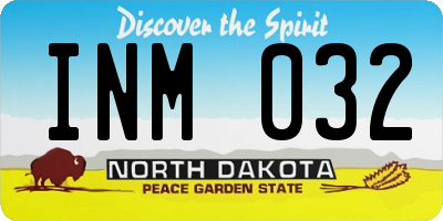 ND license plate INM032