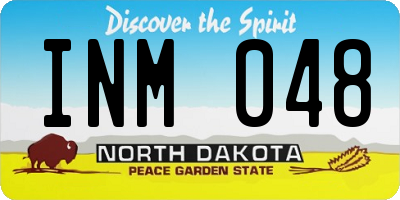 ND license plate INM048