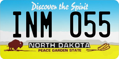 ND license plate INM055