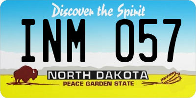 ND license plate INM057