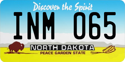 ND license plate INM065