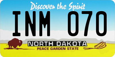 ND license plate INM070