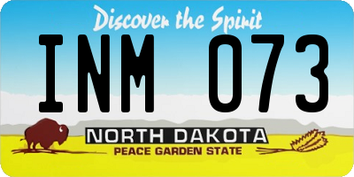 ND license plate INM073