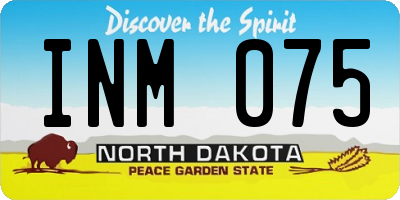 ND license plate INM075