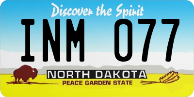 ND license plate INM077
