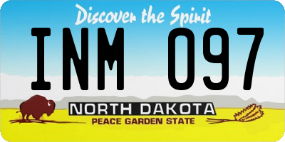ND license plate INM097