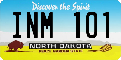 ND license plate INM101