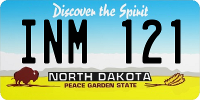ND license plate INM121