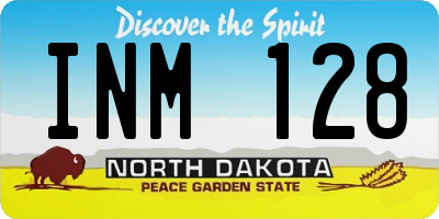 ND license plate INM128