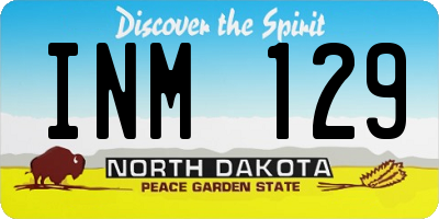 ND license plate INM129