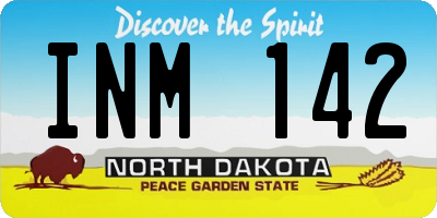 ND license plate INM142
