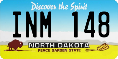 ND license plate INM148