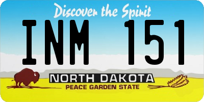 ND license plate INM151