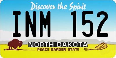 ND license plate INM152
