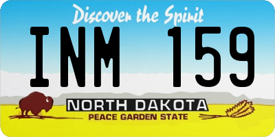 ND license plate INM159