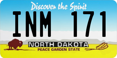 ND license plate INM171