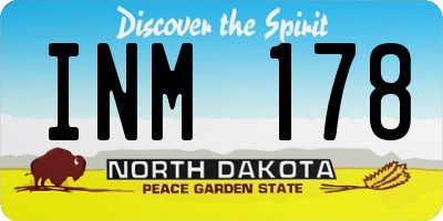 ND license plate INM178