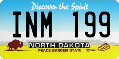 ND license plate INM199