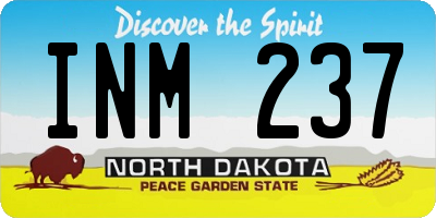 ND license plate INM237