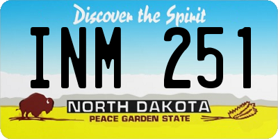 ND license plate INM251