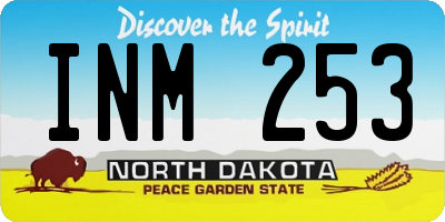 ND license plate INM253