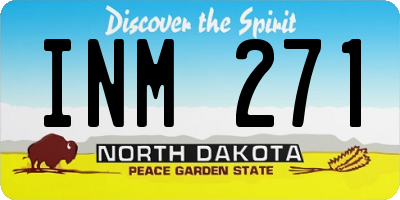 ND license plate INM271