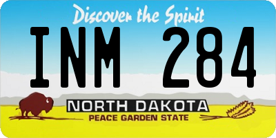 ND license plate INM284