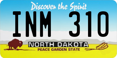 ND license plate INM310