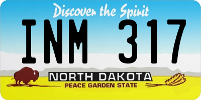 ND license plate INM317