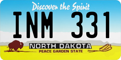 ND license plate INM331