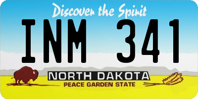 ND license plate INM341