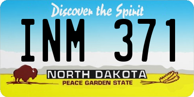 ND license plate INM371