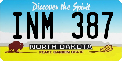 ND license plate INM387