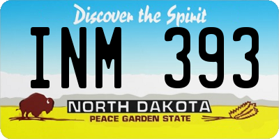 ND license plate INM393