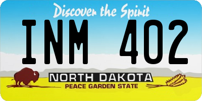 ND license plate INM402