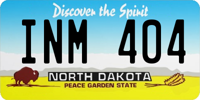 ND license plate INM404