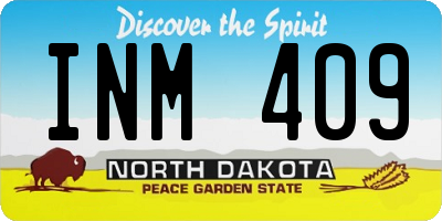 ND license plate INM409