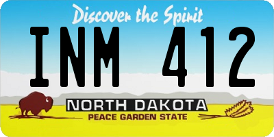 ND license plate INM412